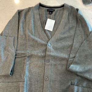 Lands' End Men's Fine Gauge Supima Cotton V-Neck Cardigan Sweater